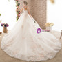 Ball Gown High Waist Appliques Beading Haute Couture Wedding Dresses