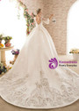 Ball Gown Open Back Satin Pregnant Women Wedding Dress