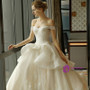 Luxury Off the Shoulder Tull Backless Haute Couture Wedding Dresses