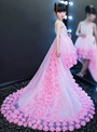 In Stock:Ship in 48 hours Pink Hi Lo Tulle Princess Flower Girl Dress