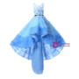 Blue Hi Lo Tulle Ruffles Appliques Flower Girl Dress