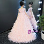 In Stock:Ship in 48 hours Hi Lo Pink Tulle Flower Girl Dress