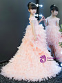 In Stock:Ship in 48 hours Hi Lo Pink Tulle Flower Girl Dress