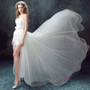 In Stock:Ship in 48 hours Hi Lo Tulle Lace Wedding Dress