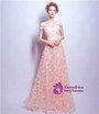 In Stock:Ship in 48 hours Pink Appliques Tulle Wedding Dress