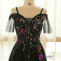 Plus Size Short Knee Length Tulle Appliques Prom Dress