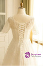 Plus Size Short Sleeve White Lace Wedding Dress