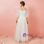 Plus Size White Chiffon Backless Wedding Dress