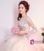 In Stock:Ship in 48 hours Ball Gown Pink Tulle Wedding Dress