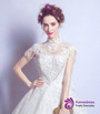In Stock:Ship in 48 hours Ball High Neck White Wedding Dress