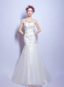 In Stock:Ship in 48 hours Mermaid Backless Appliques Wedding Dress