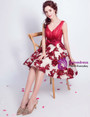 In Stock:Ship in 48 hours Red Tulle Knee Length Homecoming Dress