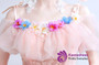 In Stock:Ship in 48 hours Pink Tulle Flower Homecoming Dress