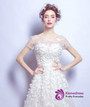 In Stock:Ship in 48 hours A-Line White Appliques Wedding Dress