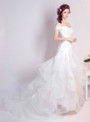 In Stock:Ship in 48 hours Mermaid Off The Shoulder Tulle Wedding Dress