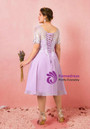 Plus Size Short Chiffon Appliques Short Sleeve Prom Dress