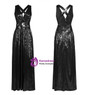 In Stock:Ship in 48 hours Black Halter Sequins Prom Dress