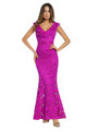 In Stock:Ship in 48 hours Mermaid Purple Lace Prom Dress
