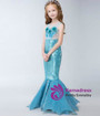 In Stock:Ship in 48 hours Mermaid Blue Sequins Flower Girl Dress