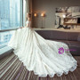 Fashion Ball Gown Off The Shoulder White Tulle Wedding Dress
