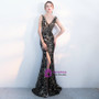 In Stock:Ship in 48 hours Mermaid Black Open Back Prom Dress