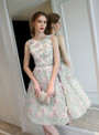 In Stock:Ship in 48 hours Green Organza Flower Homecoming Dress