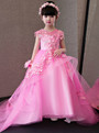 In Stock:Ship in 48 hours Pink Hi Lo Tulle Flower Girl Dress