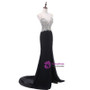 In Stock:Ship in 48 hours Black Chiffon Mermaid V-neck Prom Dress