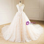 Ball Gown Ivory V-neck Backless Haute Couture Wedding Dresses