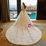 Luxury White Ball Gown Off The Shoulder Lace Appliques Wedding Dress