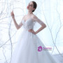 In Stock:Ship in 48 hours White Tulle Straps Tulle Appliques Wedding Dress