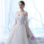 In Stock:Ship in 48 hours Sweetheart Champagne Tulle Wedding Dress