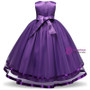In Stock:Ship in 48 hours Purple Tulle Floor Length Flower Girl Dress