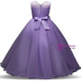 In Stock:Ship in 48 hours Purple Tulle Appliques Flower Girl Dress