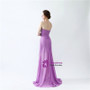 In Stock:Ship in 48 hours Hi Lo Purple Satin Sweetheart Prom Dress