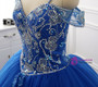 Off The Shoulder Crystal Beads Sequins Tiered Skirt For 16 Years Old Girls Quinceanera Dresses