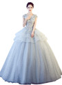 In Stock:Ship in 48 hours Ready To Ship Gray Sequins Tulle Dress