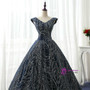 In Stock:Ship in 48 hours Ready To Ship Blue Sequins Bling Bling Prom Dress