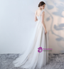 In Stock:Ship in 48 hours Overnight Shipping Simple Tulle Lace Wedding Dress