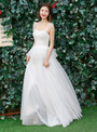 In Stock:Ship in 48 hours Quick Deilvery Simple Tulle Straps Wedding Dress