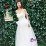 In Stock:Ship in 48 hours Quick Deilvery Simple Tulle Straps Wedding Dress