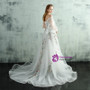 In Stock:Ship in 48 hours Ready To Ship White Print Straps Wedding Dress