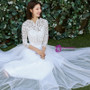 In Stock:Ship in 48 hours Ready To Ship Two Piece Lace Tulle Wedding Dress