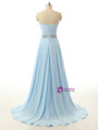 Cheap Blue Sweetheart Chiffon With Crystal Bridesmaid Dress