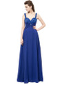 Royal Blue Spaghetti Straps Chiffon Bridesmaid Dress