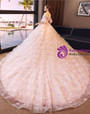 In Stock:Ship in 48 hours Ready To Ship Off The Shoulder Pink Wedding Dress