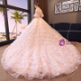 In Stock:Ship in 48 hours Ready To Ship Off The Shoulder Pink Wedding Dress