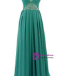 A-Line Off The Shoulder Chiffon Beading Pleats Bridesmaid Dress