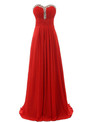 A-Line Sweetheart Neck Chiffon Floor Length Bridesmaid Dress