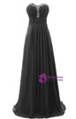 A-Line Sweetheart Neck Chiffon Floor Length Bridesmaid Dress